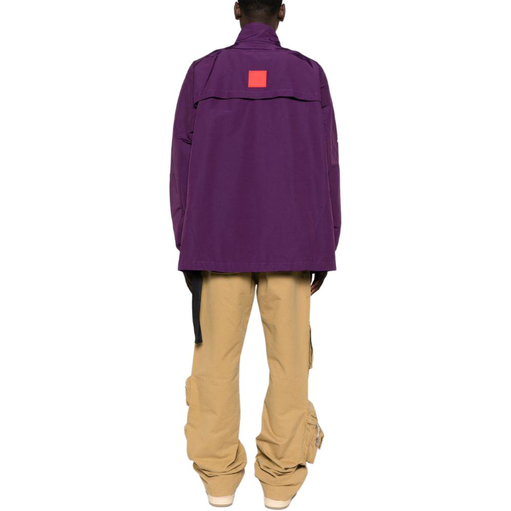 Shop 랑방 SS24 퍼플 로고 패치 루즈 하이넥 재킷. RM-OU0011-5920-P24750