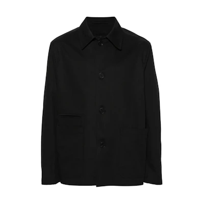 Lanvin SS24 Black Solid Single-Breasted Long-Sleeve Jacket RM-OU0006-5793-P2410