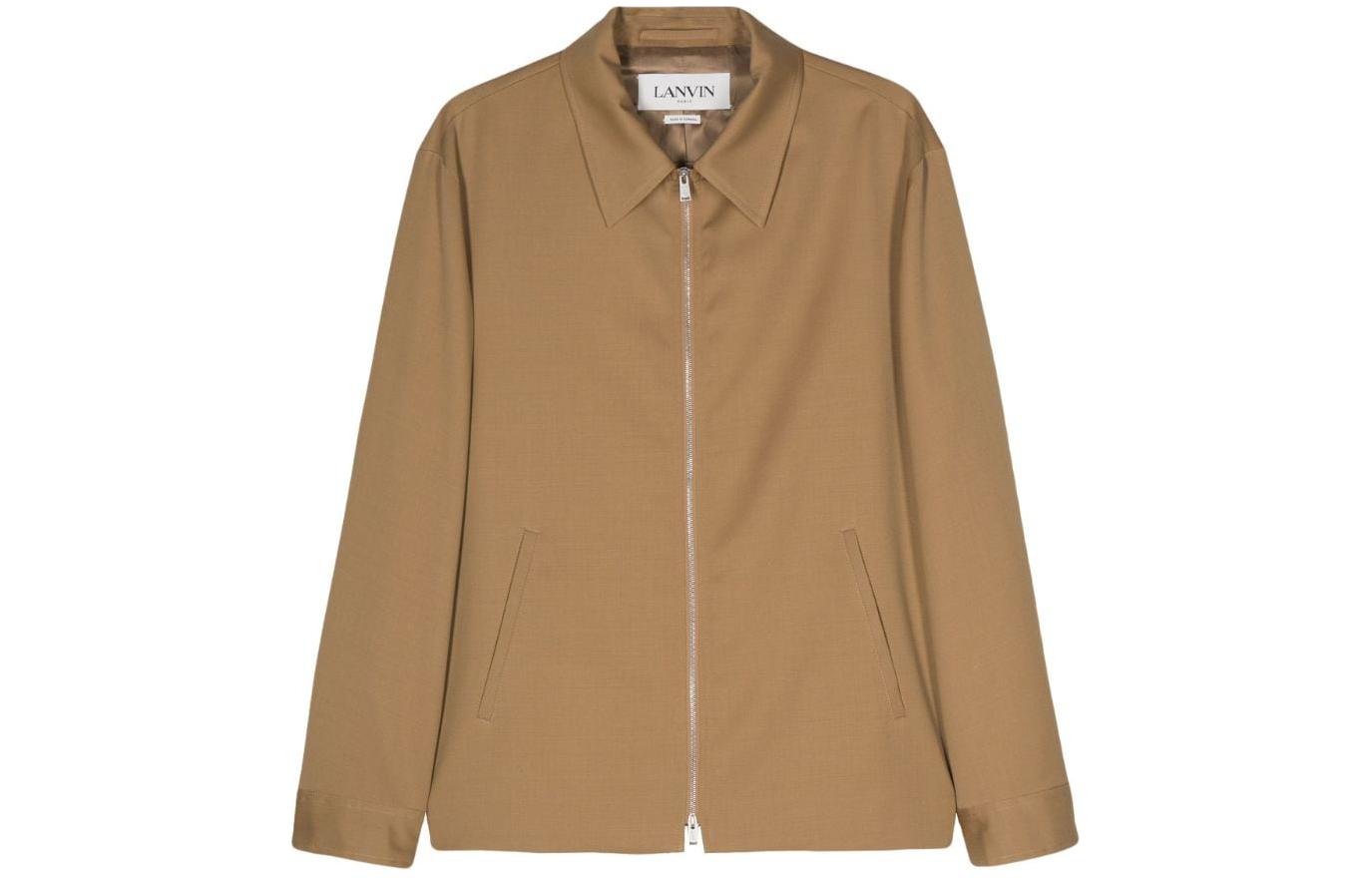 Order 蘭文 SS24 雪松棕色拉鍊翻領休閒外套 RM-OU0007-5857-P24