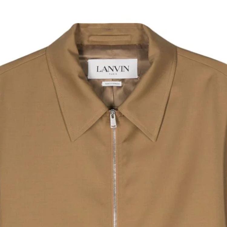 Shop 蘭文 SS24 雪松棕色拉鍊翻領休閒外套 RM-OU0007-5857-P24