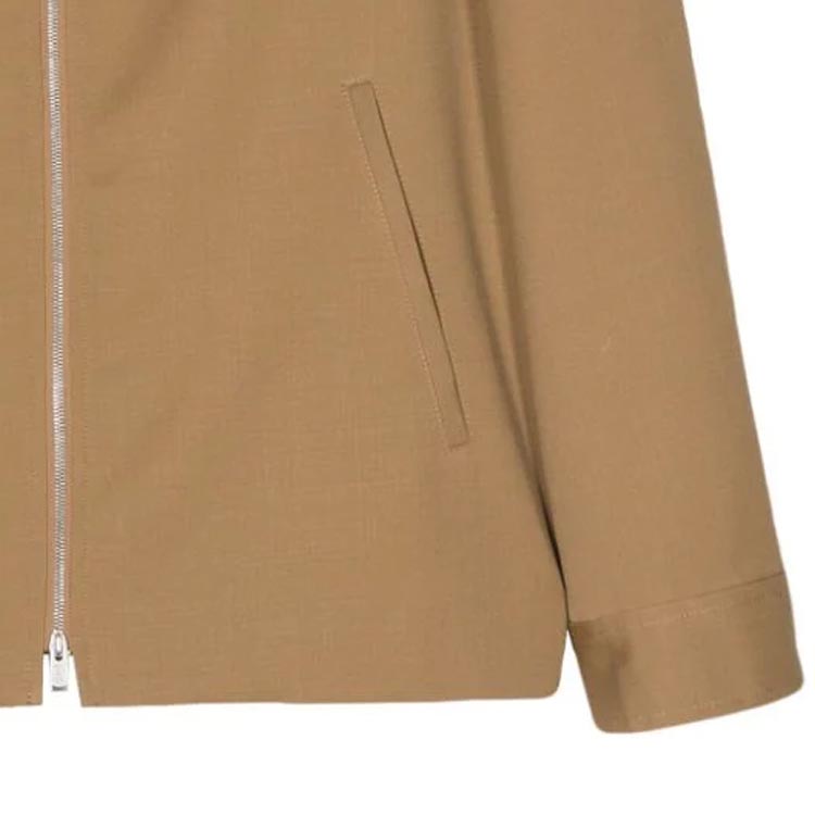 Details for 蘭文 SS24 雪松棕色拉鍊翻領休閒外套 RM-OU0007-5857-P24