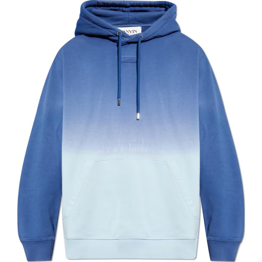 Lanvin SS24 Gradient Effect Oversized Hoodie  Blue RMHO0009-J132E24-270