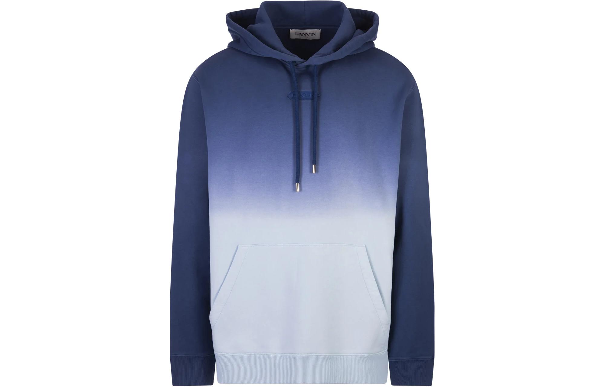 Order Sudadera Con Capucha Oversize Efecto Degradado Azul Lanvin SS24 RMHO0009-J132E24-270