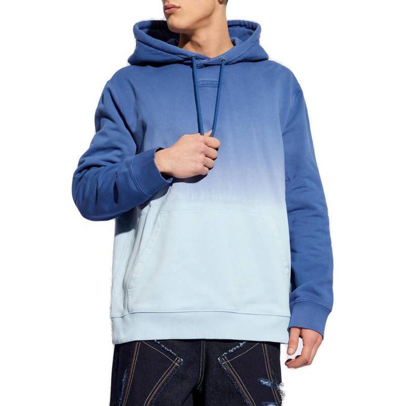 Shop Sudadera Con Capucha Oversize Efecto Degradado Azul Lanvin SS24 RMHO0009-J132E24-270