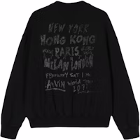 Lanvin SS24 Letter Print Crewneck Relaxed Sweatshirt Black () RU-SS0016-J119-P24 Lanvin SS24 Letter Print Crewneck Relaxed Sweatshirt Black () RU-SS0016-J119-P24