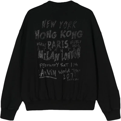 Lanvin SS24 Letter Print Crewneck Relaxed Sweatshirt Black () RU-SS0016-J119-P24 Buy Lanvin SS24 Letter Print Crewneck Relaxed Sweatshirt Black () RU-SS0016-J119-P24
