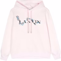 Lanvin SS24 Letter Print Pink Hoodie Unisex RWHO0003J109P24 Lanvin SS24 Letter Print Pink Hoodie Unisex RWHO0003J109P24
