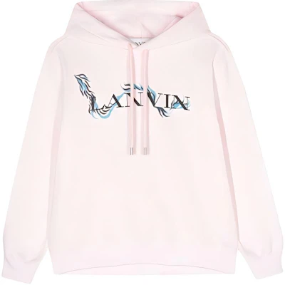 Lanvin SS24 Letter Print Pink Hoodie Unisex RWHO0003J109P24 Buy Lanvin SS24 Letter Print Pink Hoodie Unisex RWHO0003J109P24