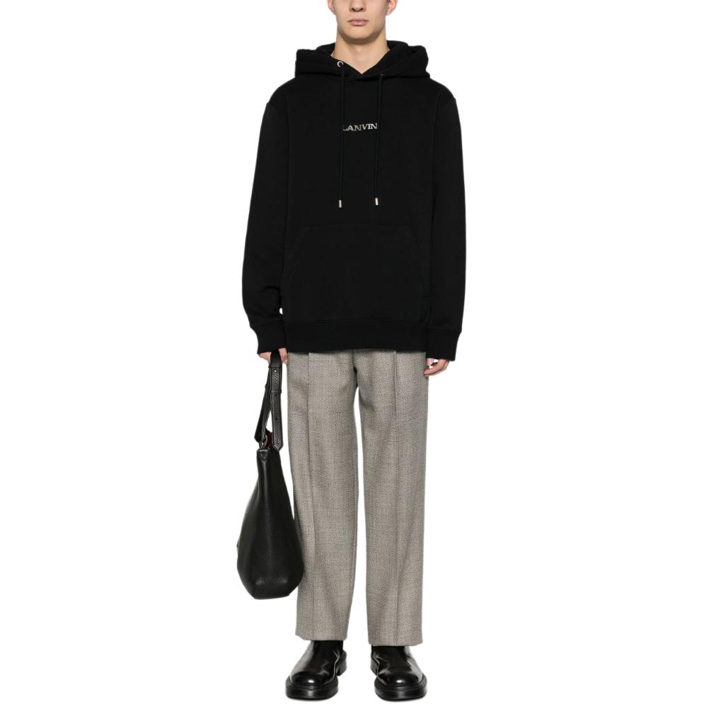 Cheap Lanvin SS24 標誌印花連帽衫 男女同款長袖 RU-HO0009-J110-P24