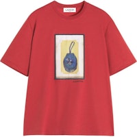 Lanvin SS24 Red Letter Logo Print Short-Sleeve T-Shirt for Men. RM-TS0010-J153-A24 Lanvin SS24 Red Letter Logo Print Short-Sleeve T-Shirt for Men. RM-TS0010-J153-A24