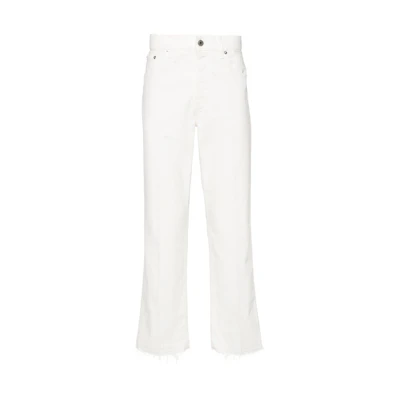 Lanvin SS24 Solid Color Mid-Rise Straight-Leg White Jeans for Men. RM-TR0119-D076-P2401