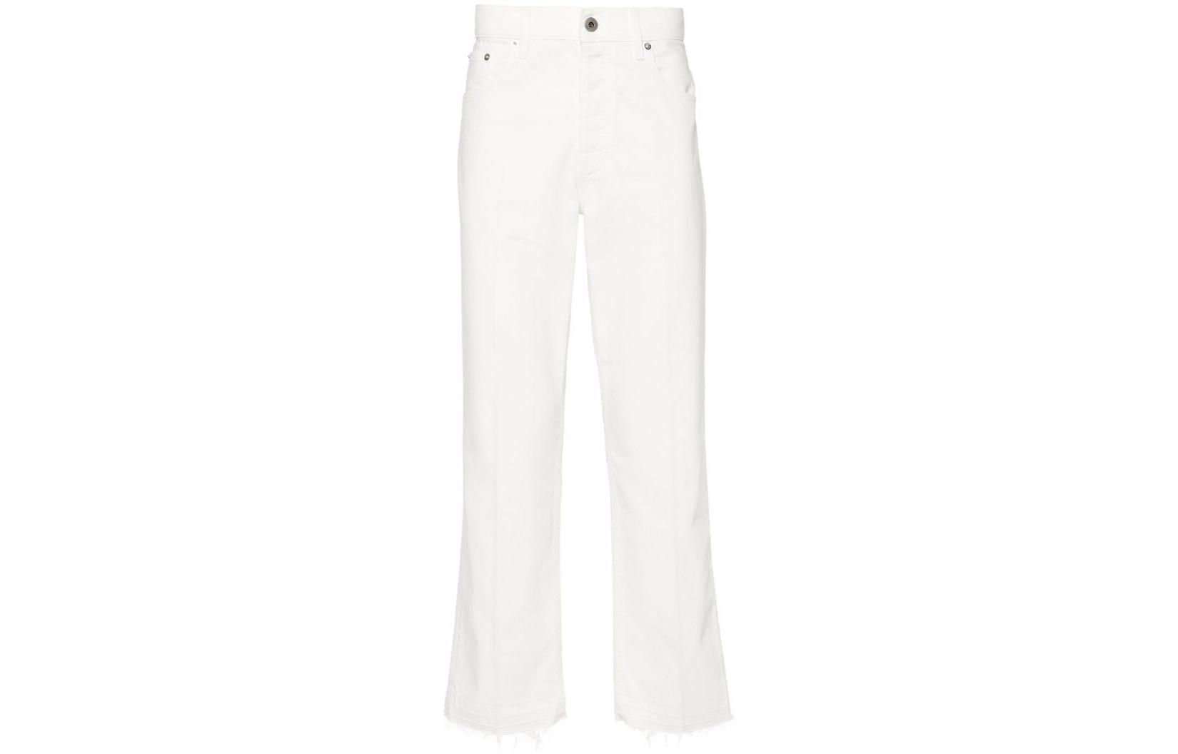 Order Lanvin SS24 Seluar Jeans Putih Lelaki, Potongan Lurus Mid-Rise. RM-TR0119-D076-P2401