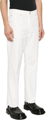 蓝文 SS24 男士纯色中腰直筒白色牛仔裤 RM-TR0119-D076-P2401 Purchase 蓝文 SS24 男士纯色中腰直筒白色牛仔裤 RM-TR0119-D076-P2401