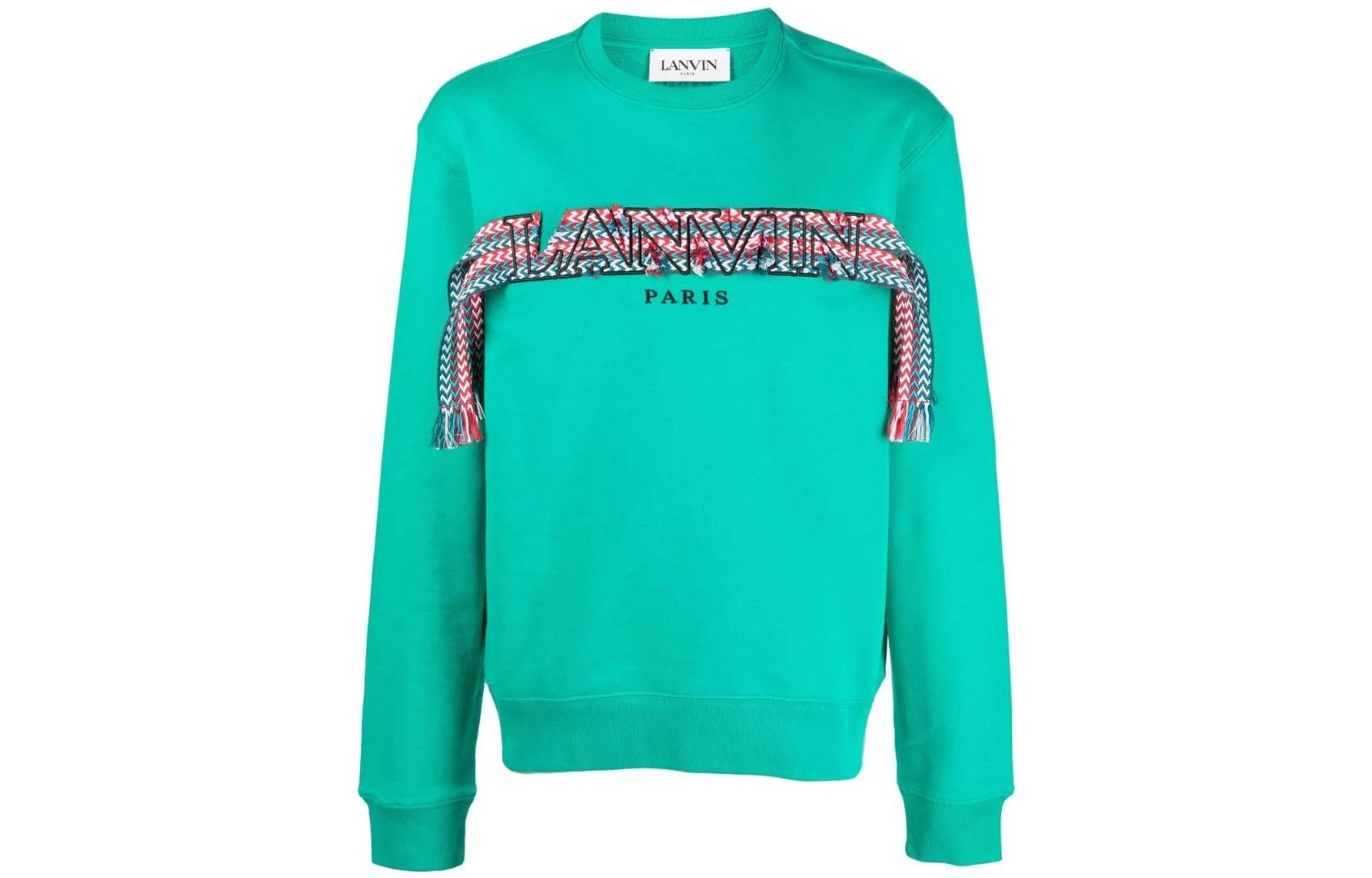 Lanvin Tassel Detail Crewneck Sweatshirt Men’s Green RMSS-0001-J199P22-434