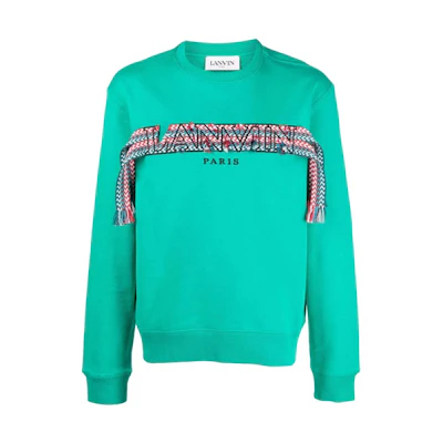 Lanvin Tassel Detail Crewneck Sweatshirt Men’s Green RMSS-0001-J199P22-434