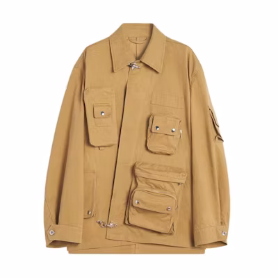 Lanvin Unisex Sand Classic Pocket Button Long-Sleeve Jacket RM-JA0044-5921-P24081