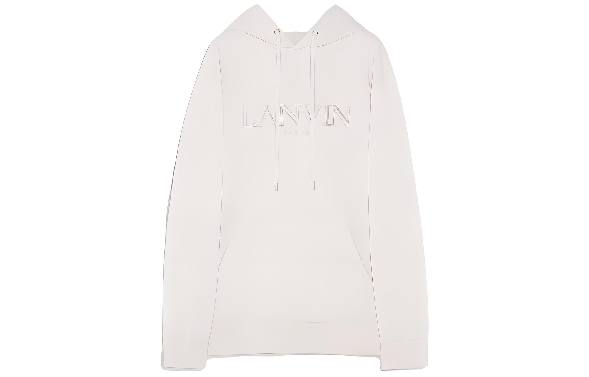 Lanvin White Letter Print Hoodie Long Sleeve RM-HO0009-J210-A23042