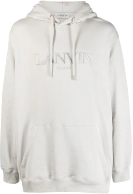 Lanvin White Oversized Hoodie with Logo Embroidery RMHO0009J210A2304 Buy Lanvin White Oversized Hoodie with Logo Embroidery RMHO0009J210A2304