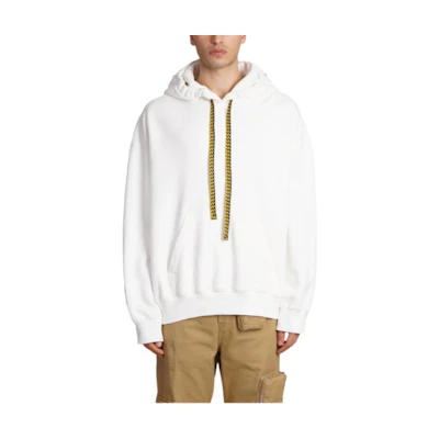 Lanvin White Solid Color Long Sleeve Hoodie RUHO0005J115P24074