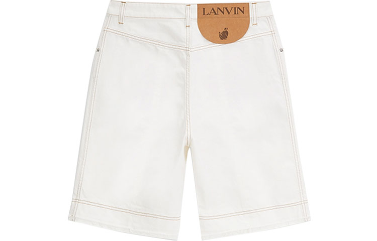 Lookbook Lanvin Jeans Putih Straight-Leg Bahan Katun Distressed. RM-TR0086-D001-A21