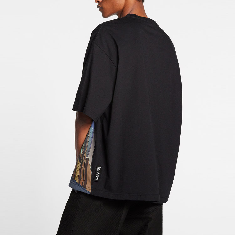 Purchase Lanvin x 蝙蝠俠 SS22 蝙蝠車圖案黑色圓領T恤 RM-TS0009-J234-E2210