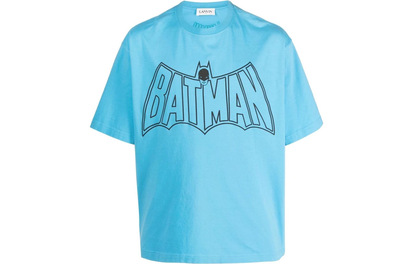 Order Camiseta Hombre Lanvin x Batman SS22 Azul Estampado Gráfico Manga Corta. RM-TS0009-J232-E22224