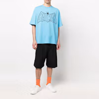 Lookbook Lanvin x 蝙蝠俠 SS22 藍色圖案短袖T恤 男款 RM-TS0009-J232-E22224