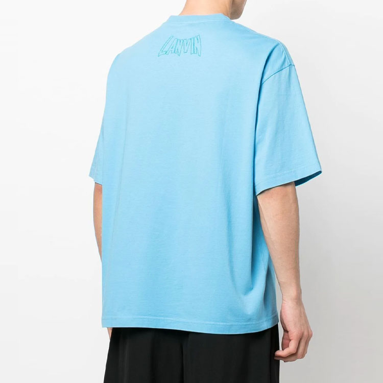 Shop Camiseta Hombre Lanvin x Batman SS22 Azul Estampado Gráfico Manga Corta. RM-TS0009-J232-E22224