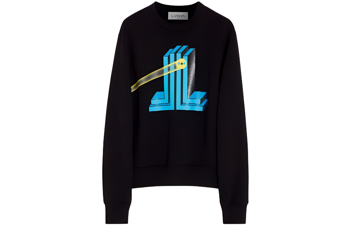 Lanvin Batman SS22 Fleece Hoodie Winter Black Batman Print RM-SS0001-J236-E2210