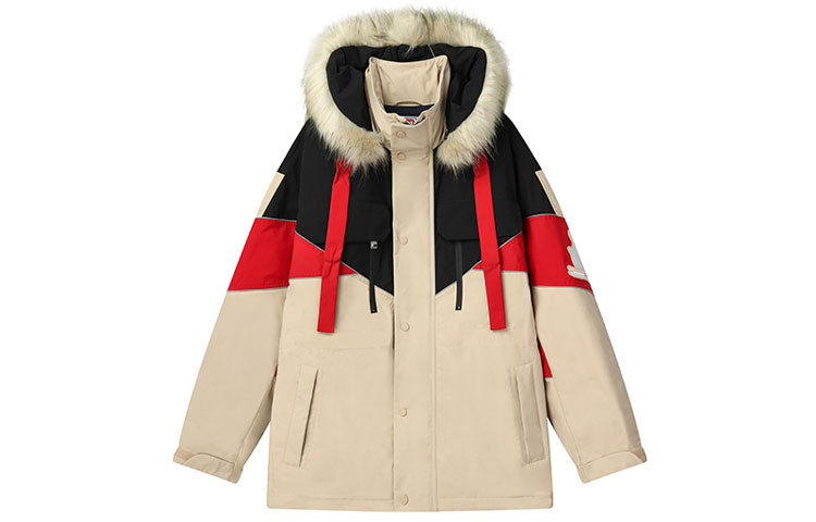 Lanvin x FILA  Colorblock Zip Hoodie Long-Sleeve Jacket Beige. RM-OU0030-5147-H21