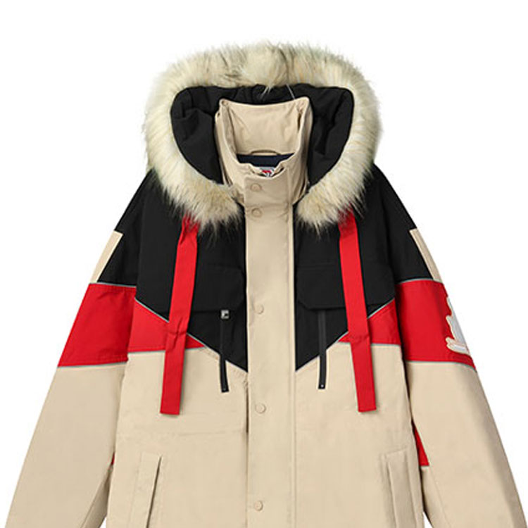 Shop Lanvin x FILA  Colorblock Zip Hoodie Long-Sleeve Jacket Beige. RM-OU0030-5147-H21