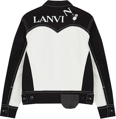 Chaqueta Vaquera Negra Lanvin x FILA Colorblock Panda de Manga Larga. RM-JA0035-D042-H21 Lookbook Chaqueta Vaquera Negra Lanvin x FILA Colorblock Panda de Manga Larga. RM-JA0035-D042-H21
