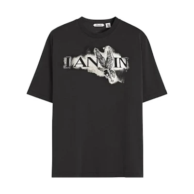 Lanvin FUTURE Letter Eagle Print Casual Crewneck T-Shirt. RU-TS0037-J118-P2410