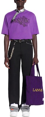 Kaos Oblong Lanvin x FUTURE Letter Eagle Print Casual Crewneck. RU-TS0037-J118-P2410 Details for Kaos Oblong Lanvin x FUTURE Letter Eagle Print Casual Crewneck. RU-TS0037-J118-P2410