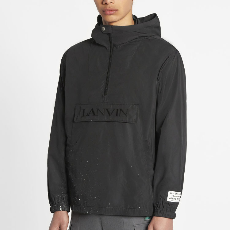 Shop Sudadera Chaqueta Negra Lanvin x Gallery Dept. II con Logo Bordado. RM-JAG038-4825-P22S1