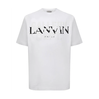 Lanvin Gallery Dept. Letter Logo Print Crewneck T-Shirt White - . RU-TS0005-J091-E21-01
