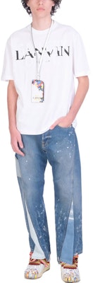 Lanvin x Gallery Dept. Camiseta Blanca Cuello Redondo con Logo y Estampado. RU-TS0005-J091-E21-01 Lookbook Lanvin x Gallery Dept. Camiseta Blanca Cuello Redondo con Logo y Estampado. RU-TS0005-J091-E21-01