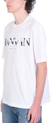 Lanvin x Gallery Dept. Camiseta Blanca Cuello Redondo con Logo y Estampado. RU-TS0005-J091-E21-01 Details for Lanvin x Gallery Dept. Camiseta Blanca Cuello Redondo con Logo y Estampado. RU-TS0005-J091-E21-01