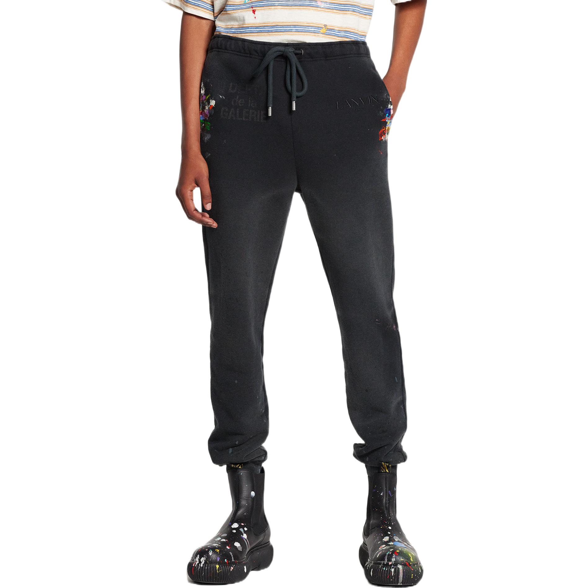 Lookbook Lanvin x Gallery Dept. Celana Knit Letter Print Hitam RM-TRG041-J008-P22S1