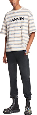 Lanvin x Gallery Dept. Celana Knit Letter Print Hitam RM-TRG041-J008-P22S1 Purchase Lanvin x Gallery Dept. Celana Knit Letter Print Hitam RM-TRG041-J008-P22S1