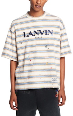 Lanvin x Gallery Dept. Kaos Crewneck Logo Bordir Garis Beige. RM-TSG009-J043-P22S1 Lookbook Lanvin x Gallery Dept. Kaos Crewneck Logo Bordir Garis Beige. RM-TSG009-J043-P22S1