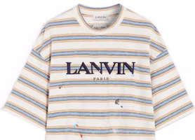 Details for Lanvin x Gallery Dept. 刺繡條紋圓領T恤 卡其色 RM-TSG009-J043-P22S1