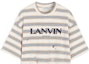 Details for Lanvin x Gallery Dept. Kaos Crewneck Logo Bordir Garis Beige. RM-TSG009-J043-P22S1