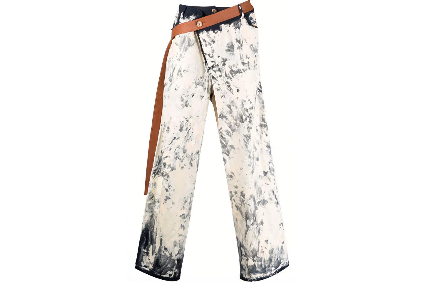 Lanvin x Gallery Dept. Paint Splatter Denim Jeans Men’s White RM-TR0074-4576-E21291
