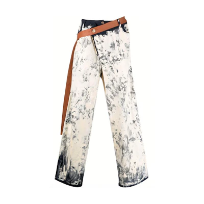 Lanvin Gallery Dept. Paint Splatter Denim Jeans Men’s White RM-TR0074-4576-E21291