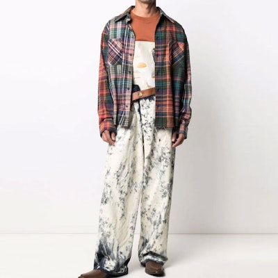 Lanvin x Gallery Dept. Jeans Blancos para Hombre con Salpicaduras de Pintura. RM-TR0074-4576-E21291 Lookbook Lanvin x Gallery Dept. Jeans Blancos para Hombre con Salpicaduras de Pintura. RM-TR0074-4576-E21291