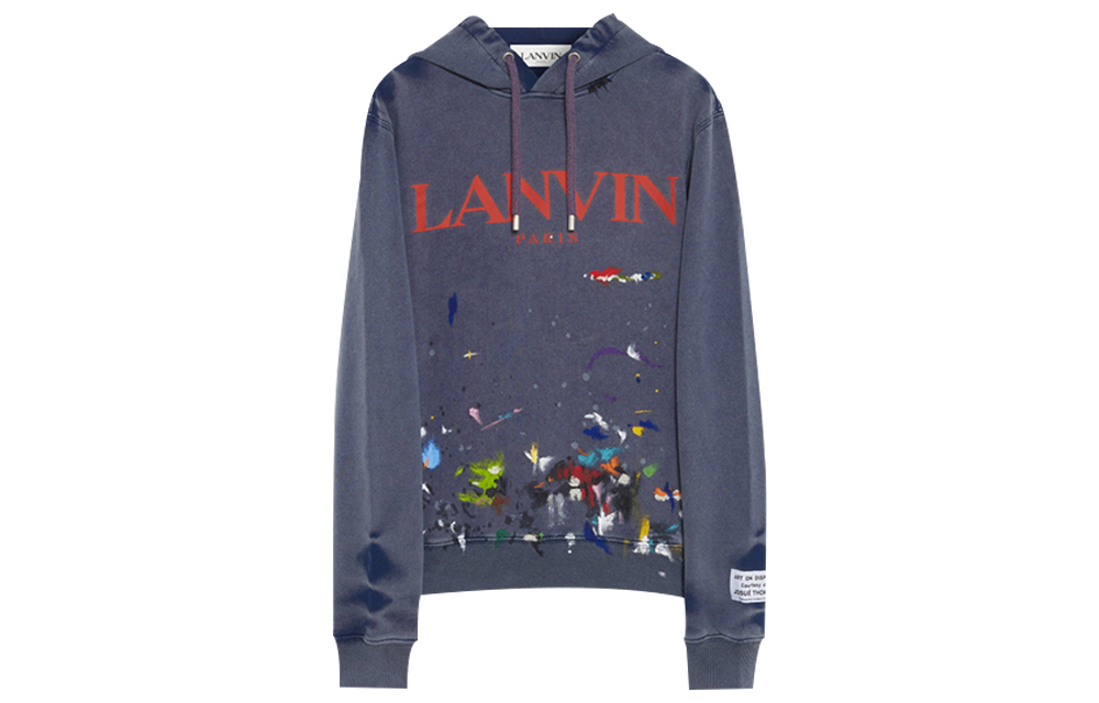Order Lanvin x Gallery Dept. Splatter Logo Blue Hoodie Casual Wear. RM-HO0001-J093-E2129