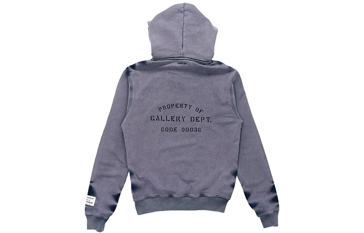 Lookbook Lanvin x Gallery Dept. Splatter Logo Blue Hoodie Casual Wear. RM-HO0001-J093-E2129
