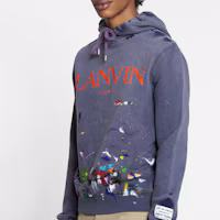 Sizing Lanvin x Gallery Dept. 潑漆藍色連帽衫 休閒服裝. RM-HO0001-J093-E2129