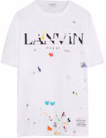 Lanvin x Gallery Dept. Splatter Logo Oversized White T-Shirt Tee RU-TS0005-J092-E2101 Lanvin x Gallery Dept. Splatter Logo Oversized White T-Shirt Tee RU-TS0005-J092-E2101